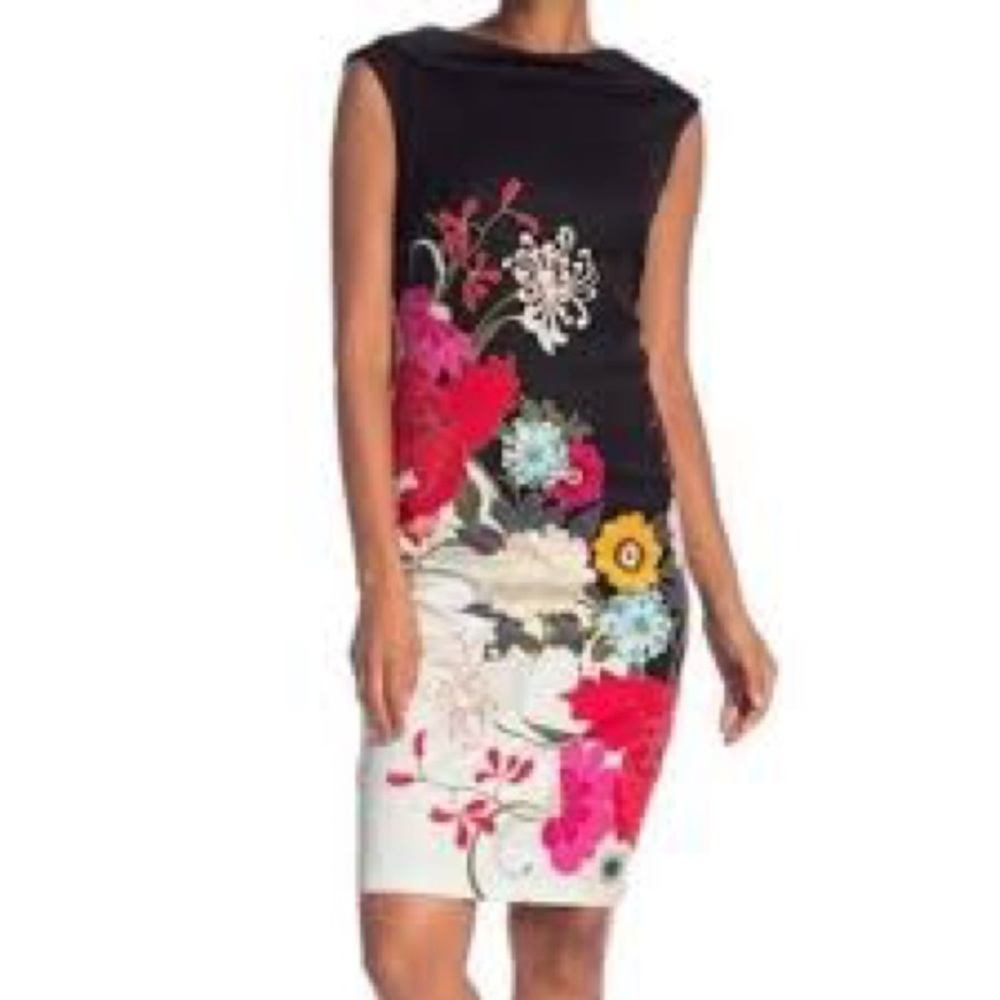 Trina Turk Bexley Pink Sheath Mini Dress Cowl Neck Sleeveless